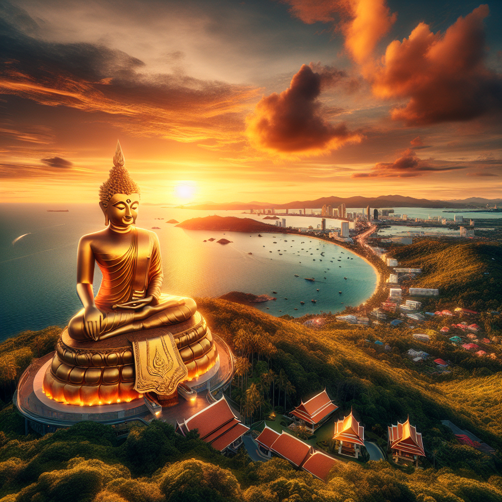 Pratumnak Hill Big Buddha panoramic view