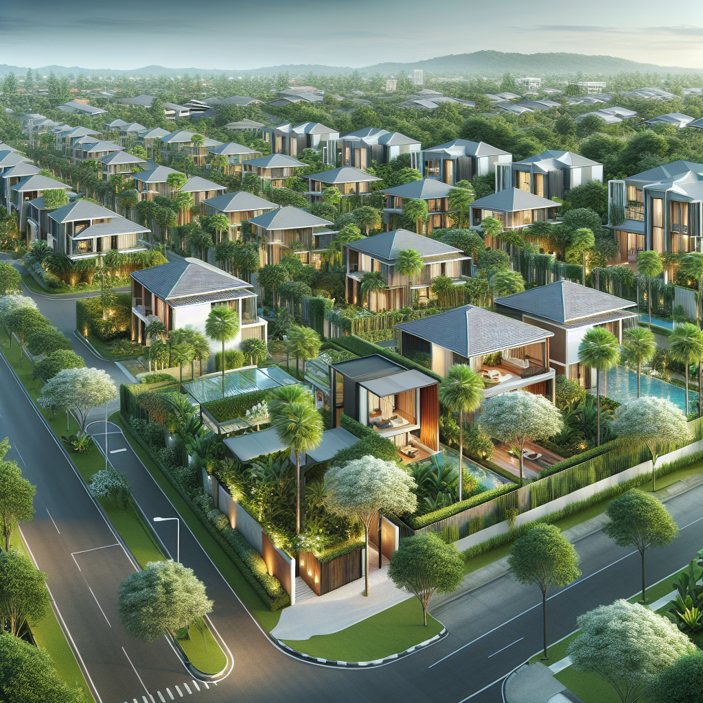 East Pattaya residential villas green area